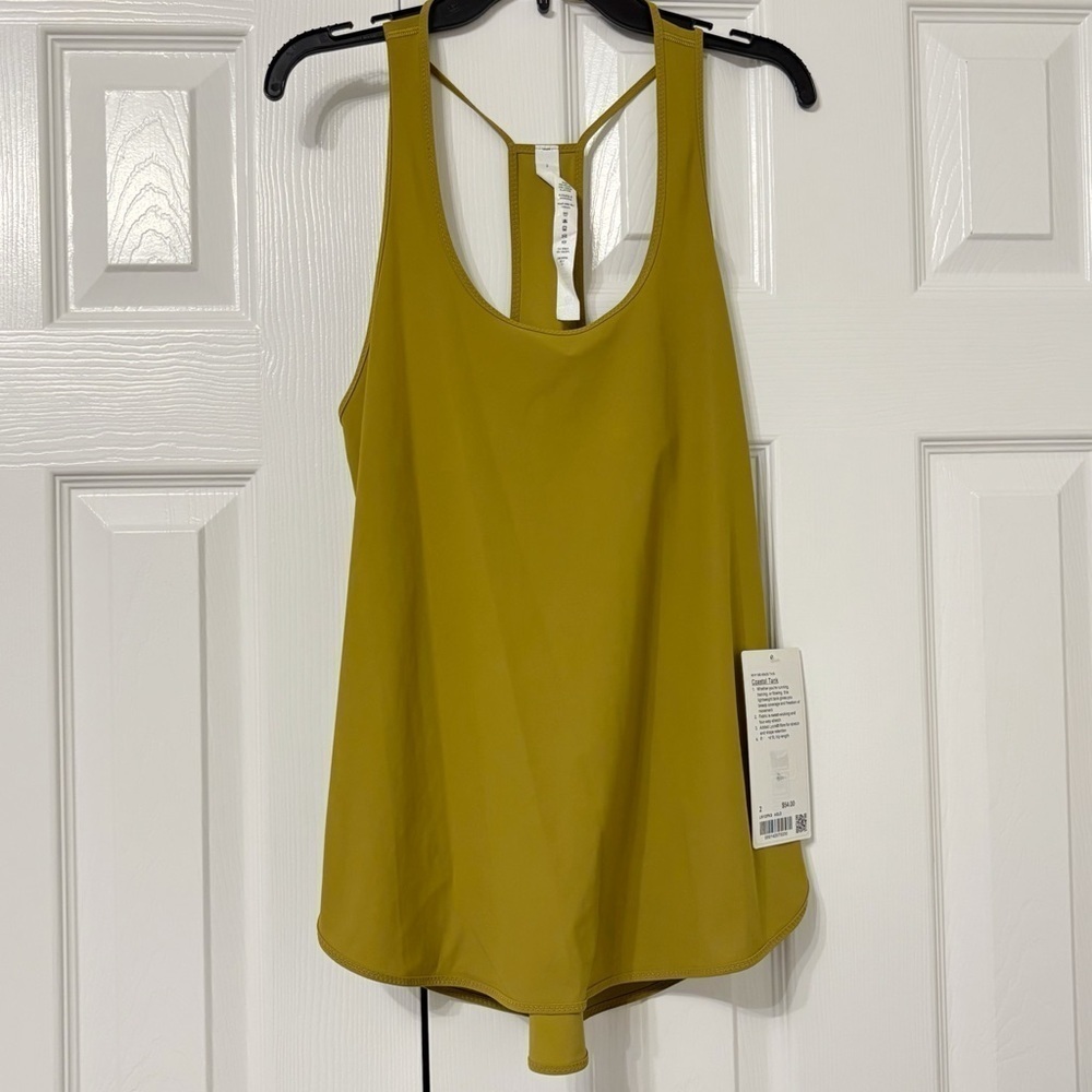 NWT Lululemon Coastal Tank Top In Auric Gold Size 2